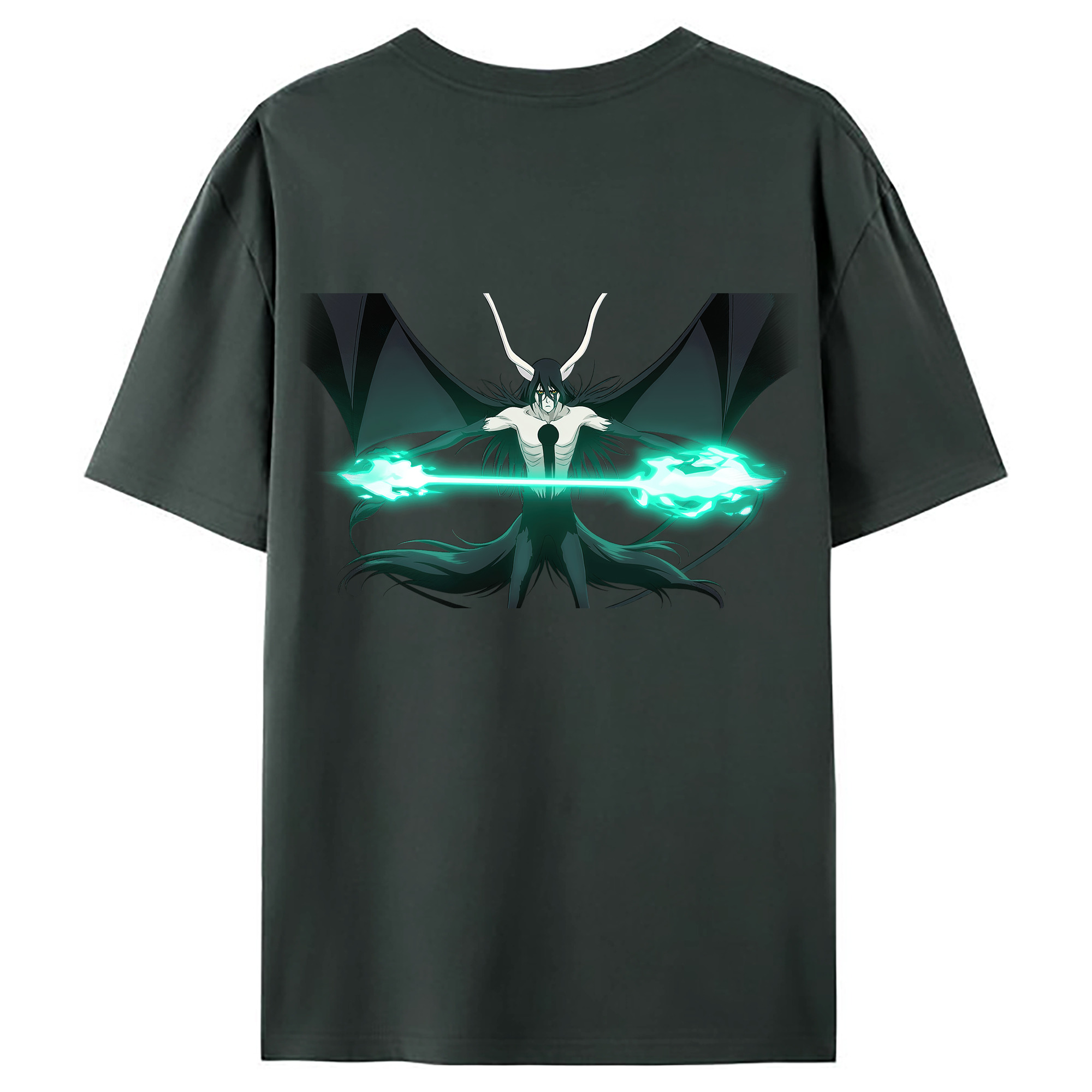 （画像用） ブリーチ ウルキオラ·シファー BLEACH Ulquiorra cifer 綿100％ メンズ半袖Tシャツ（バックプリント） 通気性